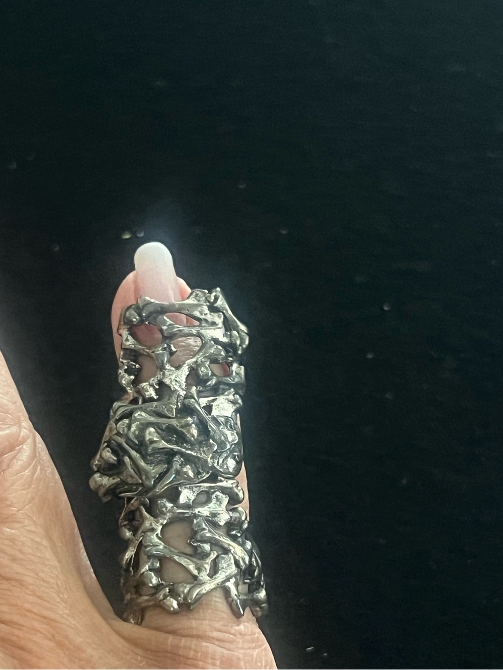 Vintage Brutalist full finger ring